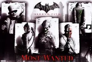 Batman Arkham City - Most Wanted Poster Print (36 x 24) Batman Arkham City - Most Wanted Poster Print (36 x 24)