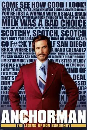 Anchorman Ron Burgundy - Quotes Poster Print (24 x 36) Anchorman Ron Burgundy - Quotes Poster Print (24 x 36)