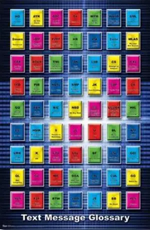 Text Msg. Glossary 3 Poster Print (24 x 36) Text Msg. Glossary 3 Poster Print (24 x 36)