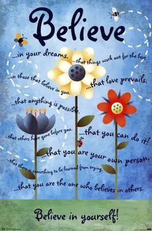 Believe Quote Poster Print (24 x 36) Believe Quote Poster Print (24 x 36)