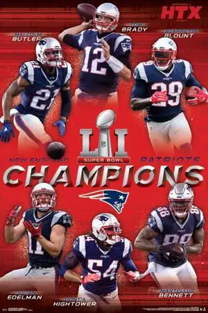 New England Patriots Super Bowl LI - Champions Poster Print (24 x 36) New England Patriots Super Bowl LI - Champions Poster Print (24 x 36)