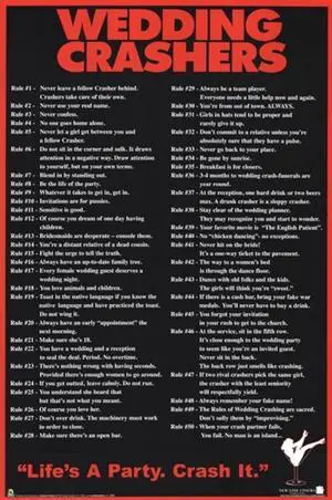 Wedding Crashers 50 Rules Poster Print (24 x 34) Wedding Crashers 50 Rules Poster Print (24 x 34)