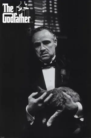 Godfather - Cat - Black & White Poster Print (22 x 34) Godfather - Cat - Black & White Poster Print (22 x 34)