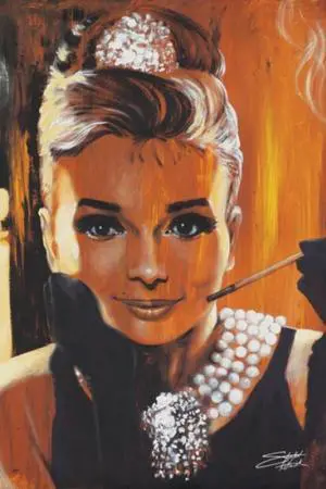 Audrey Hepburn - Breakfast at Tiffany's - Stephen Fishwick Poster Print (22 x 34) Audrey Hepburn - Breakfast at Tiffany's - Stephen Fishwick Poster Print (22 x 34)