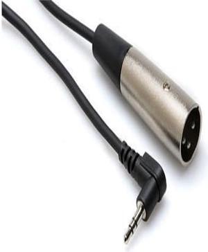 Hosa Technology Microphone Cable, Right-angle 3.5 mm TRS to XLR3M, 10 ft