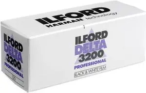 Ilford Delta 3200 B&W Negative Film - 120 (USA) per roll