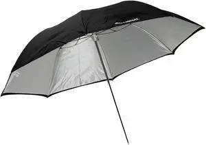 Westcott 43 In. Collapsible Optical White Satin Umbrella with Removable Black C