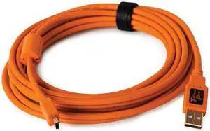 Tether Tools 15 Ft (4.6 m) TetherPro USB 2.0 A Male to Mini-B 5-Pin Gold Plated