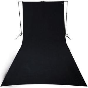 Westcott 9 x 20 ft Wrinkle-Resistant Cotton Backdrop (Rich Black)