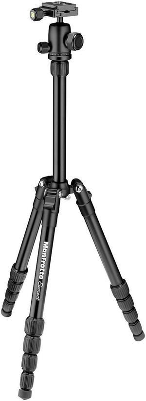 Manfrotto Element Traveller Small 5-Section Aluminum Tripod with Ball Head,Black