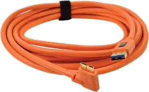 Tether Tools TetherPro 15' / 4.57 m Right Angle Cable, Hi-Visibility Orange