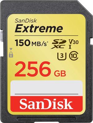 SanDisk 256GB Extreme SDXC V30 UHS-I U3 Memory Card