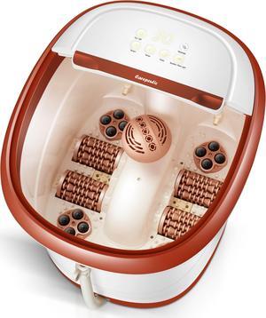 Carepeutic Motorized Water-Jet Foot and Leg Spa Bath Massager, Brown/off-white