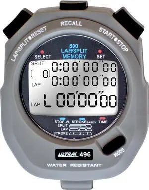 Ultrak 496 - 500 Lap Dual Split Memory Stopwatch