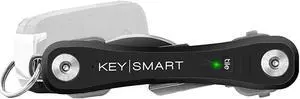 Keysmart Pro Smart Key Organizer with Tile Location Tracking - Black