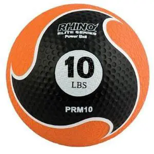 Champion Sports PRM10  Rhino Elite Medicine Ball - 10 lb - Orange