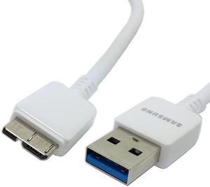 Lot of 2 Original OEM White Samsung USB 3.0 Charging Data Sync Cable for Samsung Galaxy Note 3 / Galaxy S5 - In Bulk Packaging