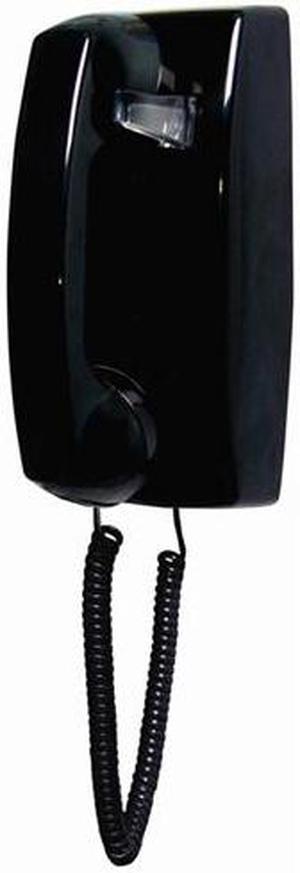 Cortelco ITT-2554NDL-BK 255400-VBA-NDL Black wall no dial