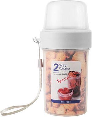2-Way Container for Salads, Sauces, Fruits and Snacks- 330mL