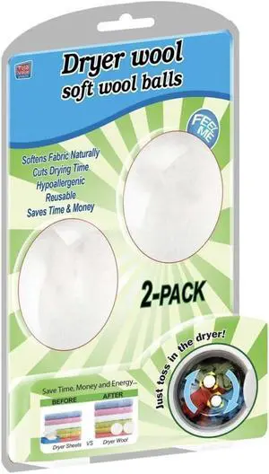 Dryer Wool - Soft Wool Balls- 2 pack Dryer Wool - Soft Wool Balls- 2 pack