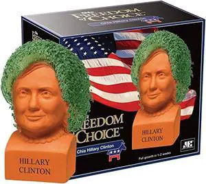Chia Pet Planter - Freedom of Choice Hillary Clinton- Happy
