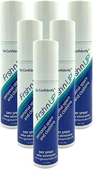 Frsh n Up Hair and Clothing Dry Spray Odor Eliminator (1 oz) 6 Pack