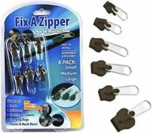 Fix a Zipper- 6 Zippers- Brown