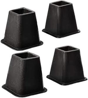 Bed Risers - Black - 4 Piece Set