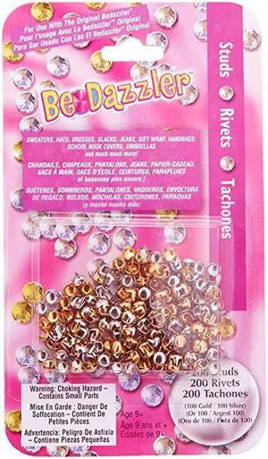 Bedazzler Stud Refill - 200 Pieces -Gold & Silver