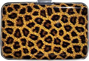 Chic Leopard Print Hard Case Wallet