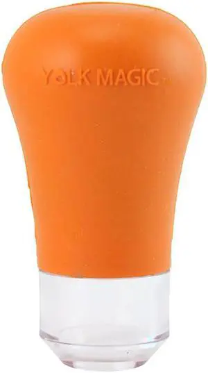 Yolk Magic Egg Separator - Quick and Easy Kitchen Tool (Orange)