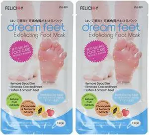 Felicity Dream Exfoliating Foot Mask, 2 Pair
