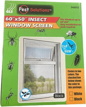 White Insect Window Screen: 60" x 50" for Effective Bug Protection