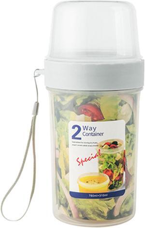 2-Way Container for Salads, Sauces, Fruits and Snacks- 760 mL