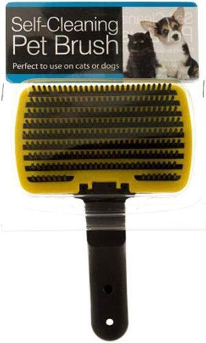 Pet Grooming Brush with Self-Cleaning Mechanism