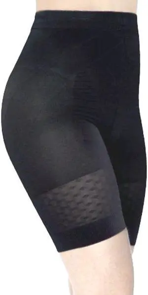 Comfia Shapewear Shorts - Seamless Comfort and Slimming Support (Large, Black)