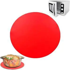 Silicone Microwave Spill Mat: 11.75-Inch - Red