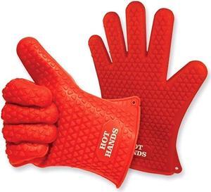 Hot Hands- Non-Slip Silicon Cooking Gloves Grab Flip Shred Hot Meals Veggies Seafood Grip Pots Pans Skillets Baking Trays
