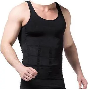 Men's Instant Slimming Undershirt - Black - Small
