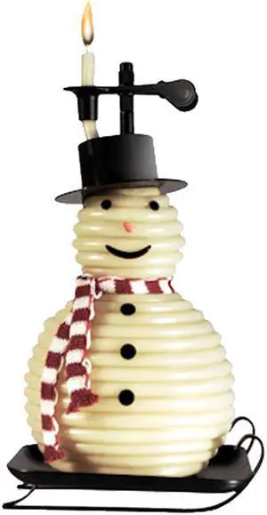 Candle by the Hour - 100 Hour Snowman Black Base (20657B)