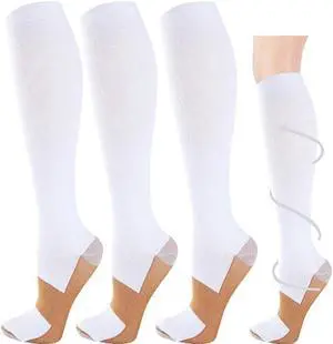 Bcurb Graduated Compression Socks Sports & Medical Support Recovery Stockings.