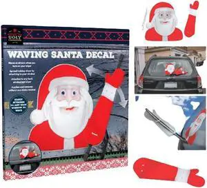 Waving Santa Decal