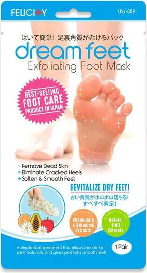 Dream Feet Exfoliating Foot Mask (One Pair) by US Jaclean