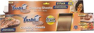 Yoshi Copper - Reusable & Disposable Non-Stick Cooking Sheets - 6 Pack