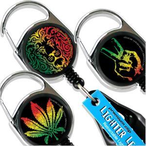 Lighter Leash Retractable Lighter Holder -Rasta Series - Standard Size (3)