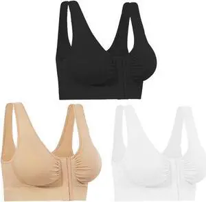 Miracle Bamboo Comfort Bra Deluxe - Set of 3 - Large (37-40")