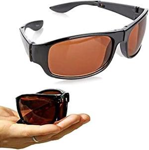 HD Vision Fold Aways Sunglasses - Black