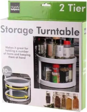 Two-Level Turntable Spice Storage Rack