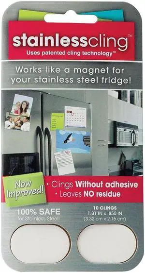 Stainless Cling Fridge Adhesives: 10-Pack for Organizing Your Space!