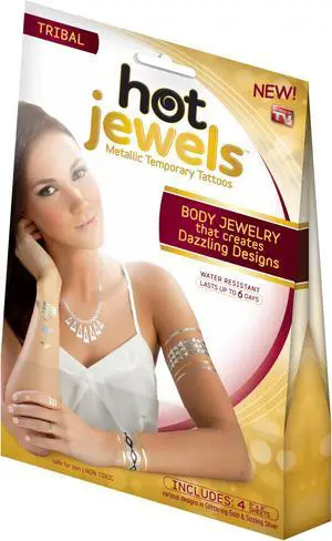 Hot Jewels - Metallic Temporary Tattoos - Tribal